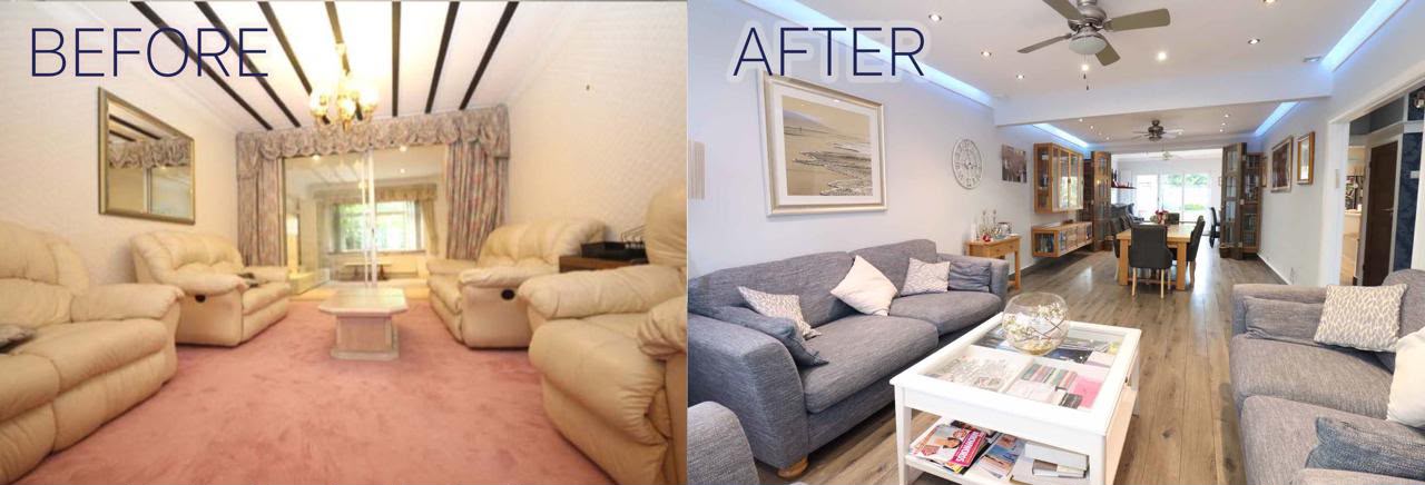 Living Room Refresh — before and after by Adam at Makom