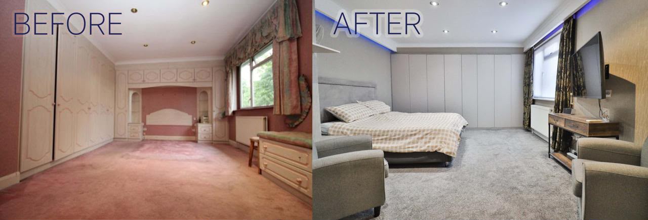 Master Bedroom Makeover — before and after by Adam at Makom